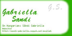 gabriella sandi business card